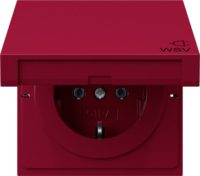 GIRA 4454708 SCHUKO-Steckd.KD WSV Flächenschalter Rot