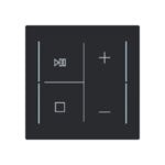Busch-Jaeger Tastwippe KNX free@home schwarz Busch-art linear LFMW/A.4.70.11-45m Kunststoff