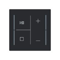Busch-Jaeger Tastwippe KNX free@home schwarz Busch-art linear LFMW/A.4.70.11-45m Kunststoff