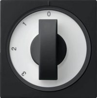 Gira Abdeckung schwarz Knebel 3-St.0/1/2/3 0669005