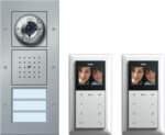 Gira Zweifamilienhaus-Paket Video, Farbe: Aluminium, 049546