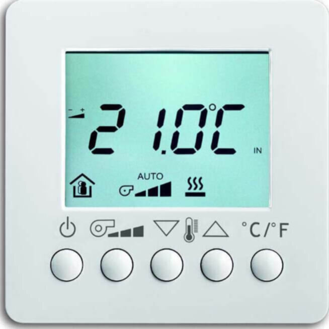 Busch-Jaeger Busch-Jaeger Raumtemperaturregler Aufputz FAN Coil mit Display 6138/11-84