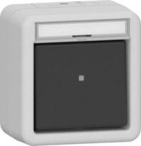 GIRA 318630 Wipp-Kontrollschalter 16AX Aus-Wechsel BSF WG AP IP44 Grau