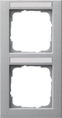 Gira Abdeckrahmen 2fach alu senkrecht,bruchsi. 110225