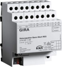 Bild vom Produkt: Gira Heizungsaktor 6-fach basic für KNX, 211400