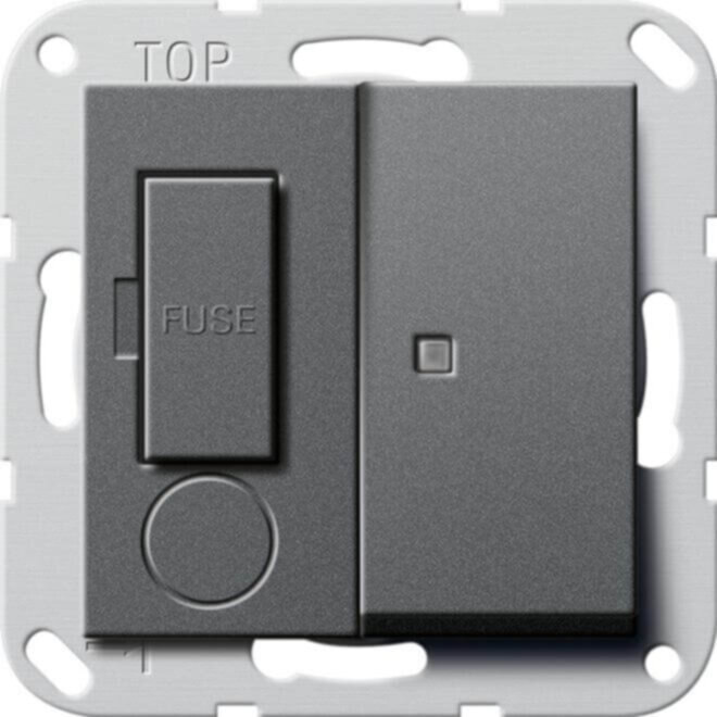 Gira Gira Fused outlet 13A Kontroll. abschaltbar anthrazit 278728