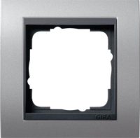 Gira Abdeckrahmen 1fach alu f.anth.ZL,bruchsich. 021106