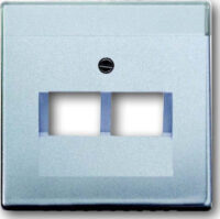Busch-Jaeger Zentralscheibe Aluminium-Silber für UAE-Anschlussdo.2-fach 1803-02-83