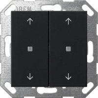 Gira Taster Wippe KNX, 2f, Schwarz 5174005