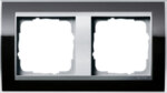 Gira Abdeckrahmen 2-fach klar schwarz 0212736