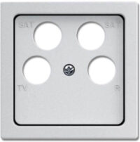 Busch-Jaeger Zentralscheibe Aluminium-Silber Abdeckung 1743/10-04-83
