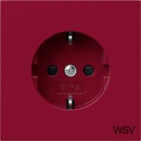 GIRA 4453708 SCHUKO-Steckd.SH WSV Flächenschalter Rot