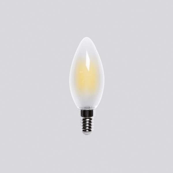 BEGA LED-Kerzenlampe FM E14 B35 4W 2700K 13552 ws 470lm E mattiert AC Ø35x98mm
