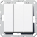 Gira Wippschalter Wechsel 3-fach System 55 Reinweiß 283203