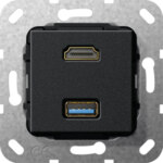 Gira Unterputz Tragring HDMI und USB A swma Gender Changer 567810