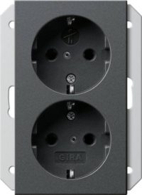 Gira Steckdose SCHUKO 2fach Dose anthrazit 273528