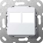 Gira MJ RJ 45 2-fach für LexCom Einsatz reinweiß 562903