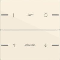 Gira Wippenset 2-fach indiv. Tastsensor Cremeweiß 576201