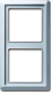 Busch-Jaeger Rahmen 2-fach Aluminium-Silber, Unterputz, Allwetter 2102-33