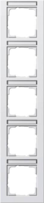 Gira Abdeckrahmen 5fach reinweiß senkrecht,bruchsi. 111529