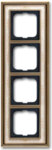Busch-Jaeger Rahmen 4-fach ms/antik Deko elf/weiß 1724-846