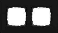 Gira Abdeckrahmen 2-fach Alu.Schwarz(lackiert) 0212409