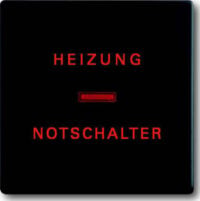 Busch-Jaeger Wippe schwarz matt Heizung-Notschalter 1789 H-885