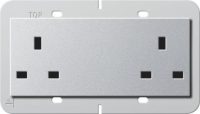 Gira Doppelsteckdose 13A alu 278226