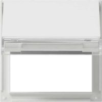 Gira Zentralplatte Klappdeckel  reinweiß m.Schriftf., TX44 068066