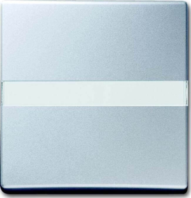 Busch-Jaeger Busch-Jaeger Wippe Aluminium-Silber Ausschalter, Wechsel, mit Beschr 2106 N-33