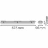 Ledvance DP-HOUSING 600 P 2xLAMP T8 LED-Röhre 230V AC 0,6m IP65 – Bild 3