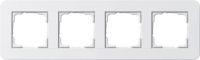Gira Abdeckrahmen 4fach Reinweiß/Reinweiß 0214410