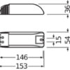 Osram HTM 150W 230-240 50-150W 153x54x36 UNV1 HALOTRONIC MAUSTrafo Phasenab/an. – Bild 3
