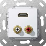 Gira Unterputz Tragring HDMI C Audio reinweiß 567303