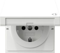 GIRA 441470 SCHUKO-Steckd.KD +SH Flächenschalter Reinweiß