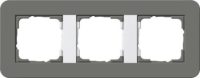 Gira Abdeckrahmen 3fach Dklgrau/Reinweiß 0213413