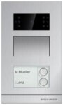 Busch-Jaeger Klingeltableau LAN Aluminium Aufputz H81313P2-A-03 2tast alu