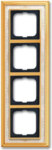 Busch-Jaeger Rahmen 4-fach ms/poliert Dekor elf/weiß 1724-836