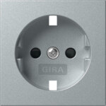 Gira Abdeckung. SCHUKO-Steckdose SH F Aluminium 492126