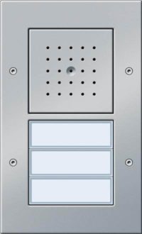 Bild vom Produkt: Gira Türstation 3-fach, Aufputzmontage, Aluminium, 126765