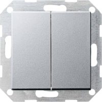 Gira Tastschalter alu 2f.Wechselschalter 286126
