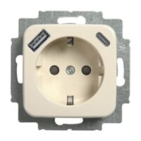 Busch-Jaeger Steckdose 1-fach pws 1USB-A Unterputz 20 EUCB2USBAC-212 1USB-C Schutzkontakt IP20