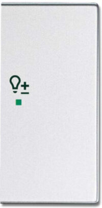 Busch-Jaeger Wippe 2-f re Symbol Dimmer Aluminium-Silber 6234-22-83