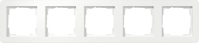 GIRA 0215150 Abdeckrahmen 5fach Gira E1 Reinweiß – Bild 1