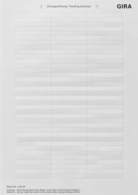 Gira Beschriftungsbogen 54,5 x 7mm 145300
