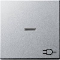 Gira Wippe Kontrollf. alu +Symbol Steckdose 020926