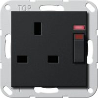 Gira Steckdose BS 13 A gesch. schwarz 2780005