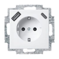 BUSCH-JAEGER Steckdose 1f rws 1USB-A UP 20 EUCB2USBAC-914 1USB-C Schutzkontakt IP20