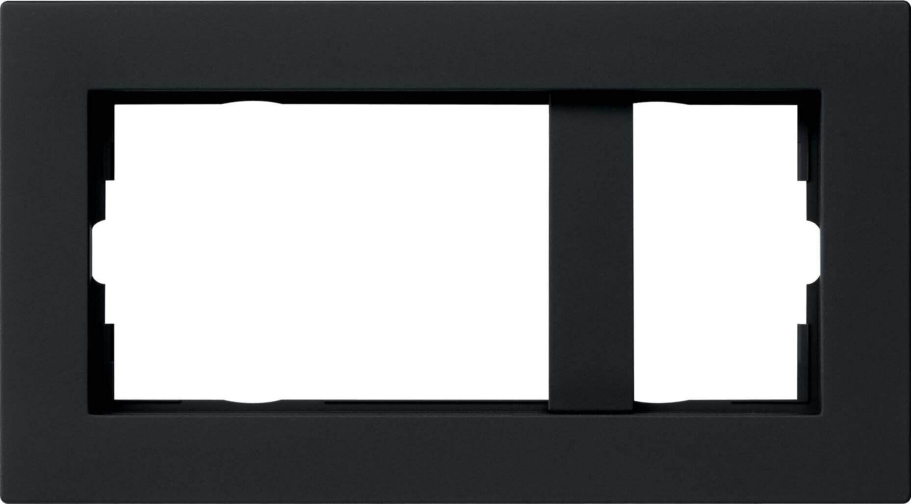 Gira Gira Abdeckrahmen 2fach schwarz flach 1002095