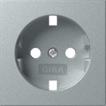 Gira Abdeckung. SCHUKO-Steckdose F Aluminium 492026